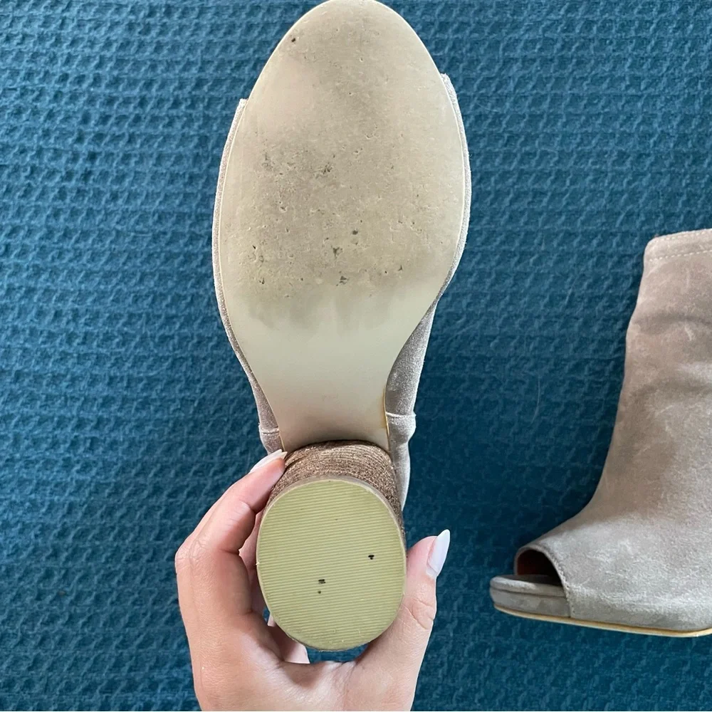 Jeffrey Campbell Suede Open Toe Booties - Picture 3 of 9